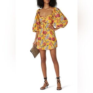 A.L.C. Yellow Floral Mini Dress